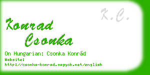 konrad csonka business card